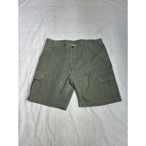 Carhartt B164LDN Mid Weight Green Canvas Baggy Cargo Shorts - Men's Size 40